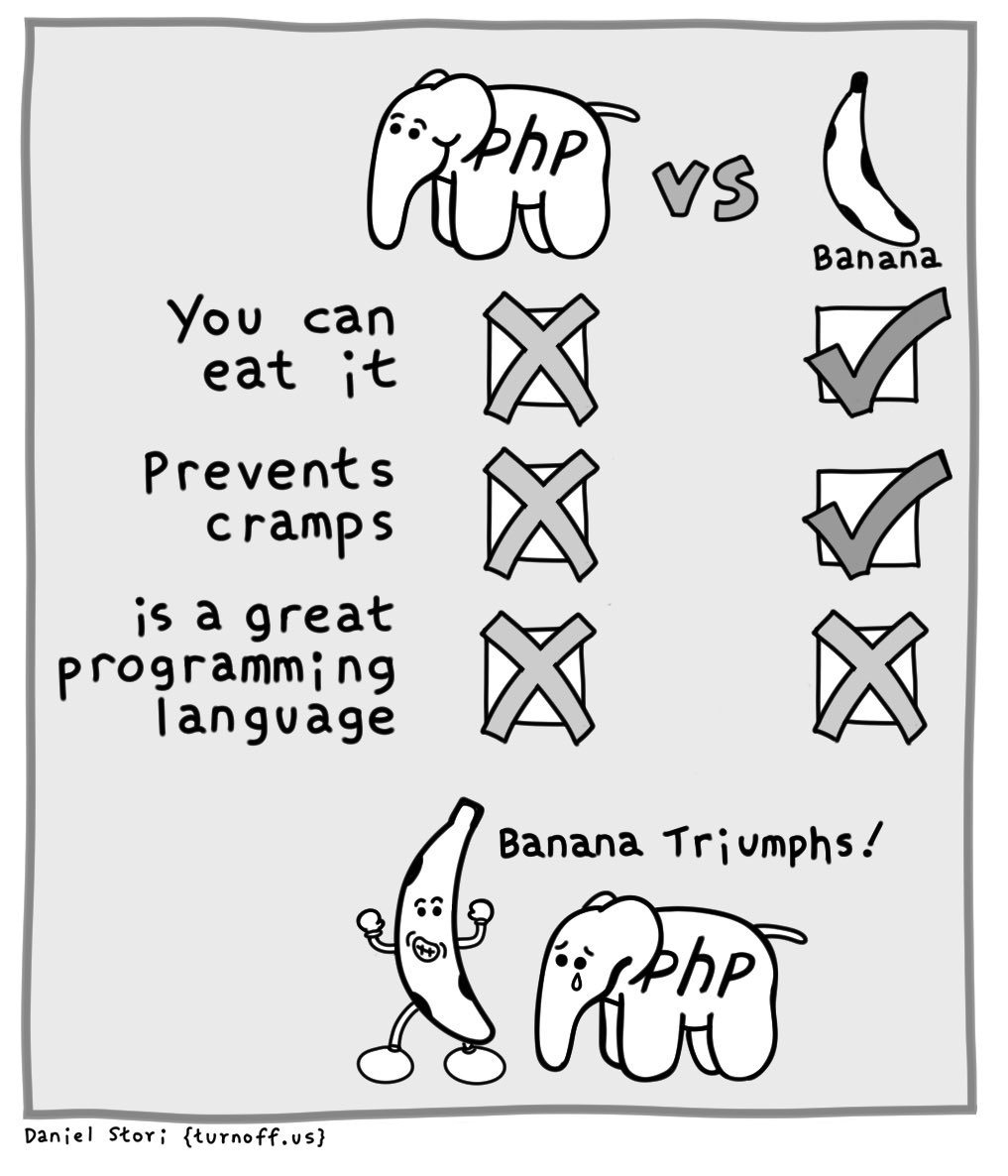 php vs banana geek comic
